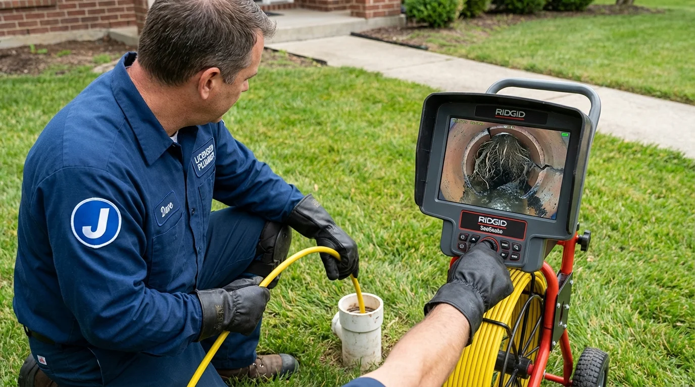 Sewer camera inspection being performed by Johns Plumbing LLC in Filer