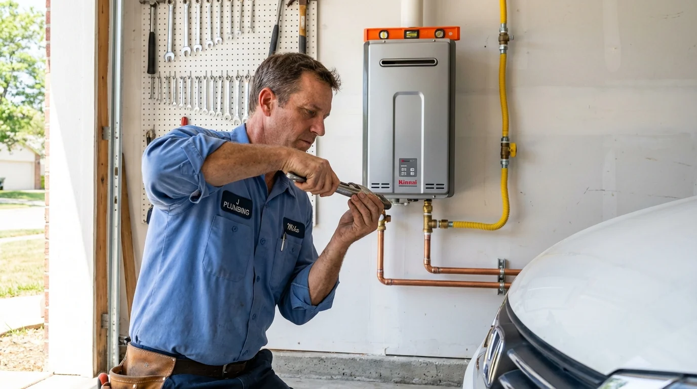 Tankless water heater installation by a Johns Plumbing LLC plumber in Filer